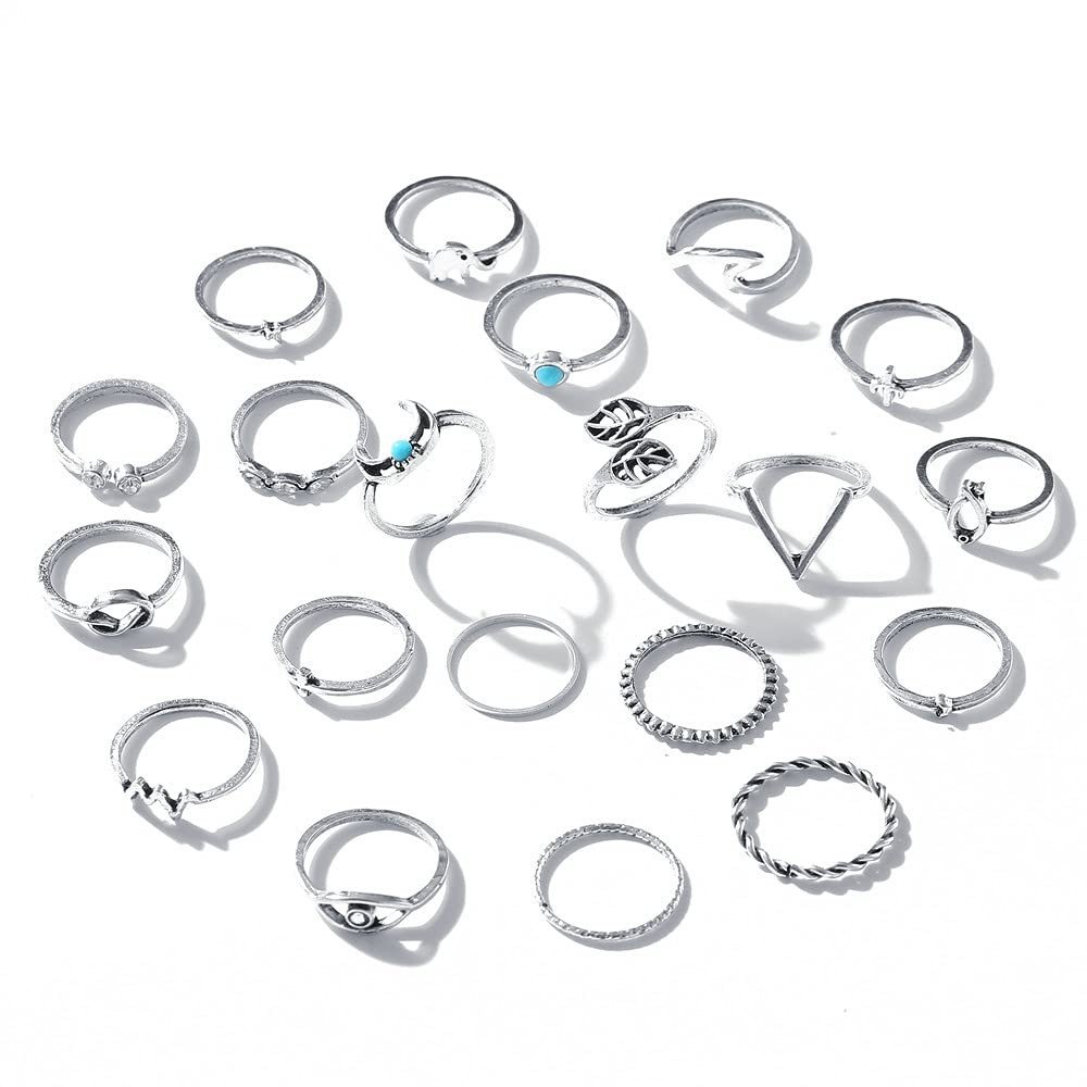Brand: ZZ ZINFANDEL ZZ ZINFANDEL 62Pcs Vintage Knuckle Rings Set Stackable Finger Rings Midi Rings for Women,Joint Nail Band Cuff Toe Statement Finger Rings for Teens Girls